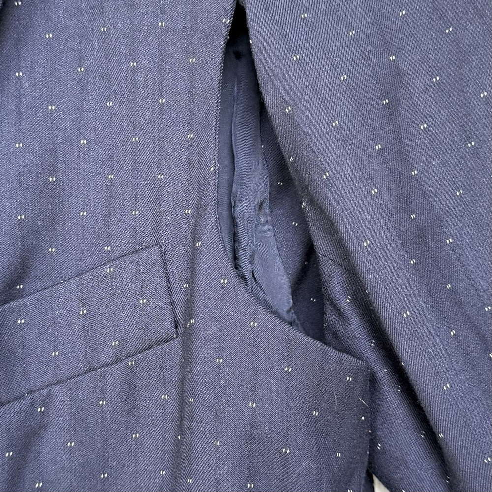 Rachel Comey Rupture Blazer Navy Polka Dot Tailored Jacket Size 10 - Picture 9 of 16